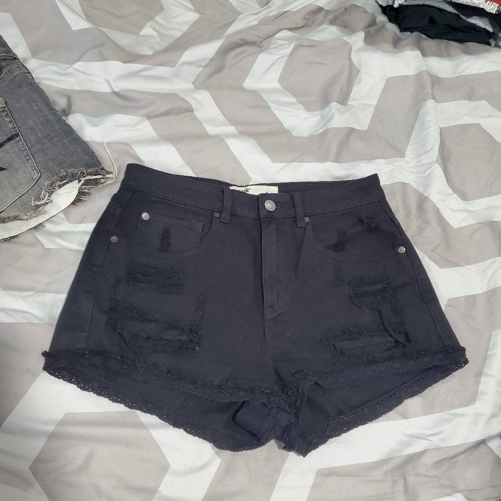 Black High Waisted Shorts